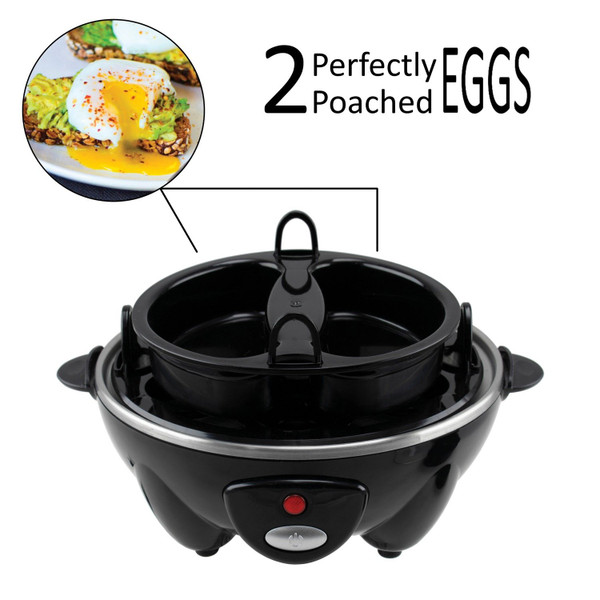 Electric Egg Cooker With Auto Shutoff (Black)