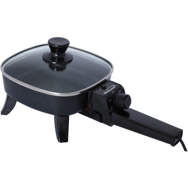 Nonstick Electric Skillet With Glass Lid (600W; 6")