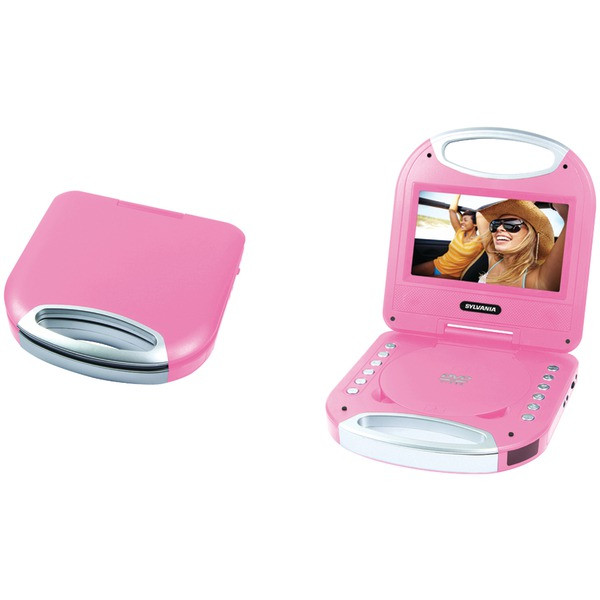 7" Portable DVD Player With Integrated Handle (Pink) CURSDVD7049PK By Petra