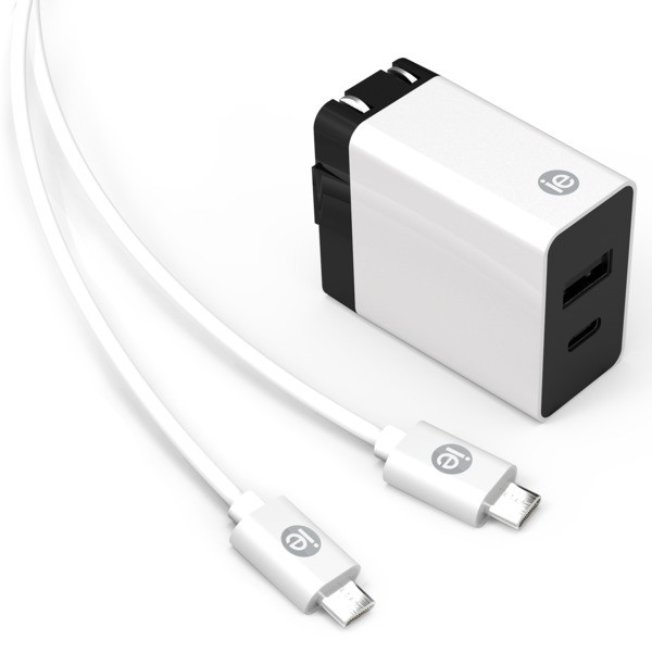 3.4-Amp 2-Port Usb And Usb-C(Tm) Wall Charger IENACC31A1C By Petra