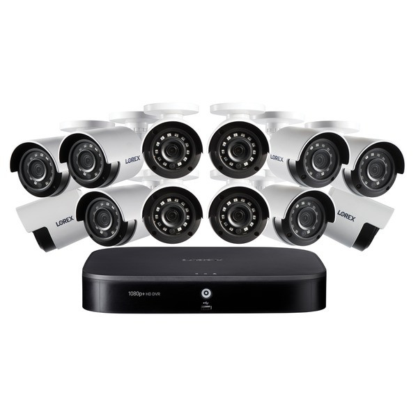 16-Channel Dvr Security System With Twelve 1080P Night Vision Bullet Security Cameras LORDF162C2NAE By Petra