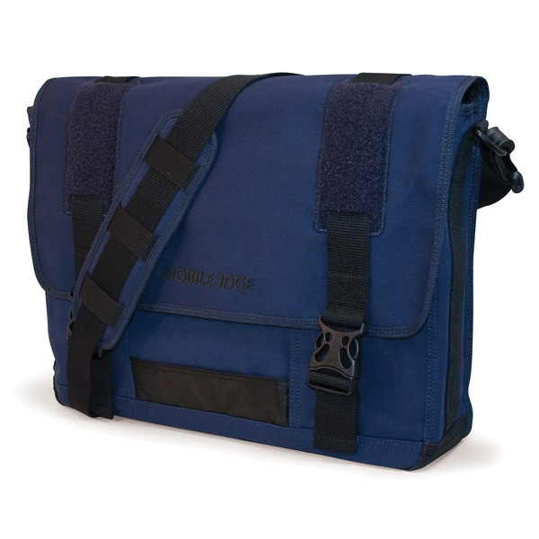 Eco-Friendly Canvas Messenger Bag For 17.3" Notebooks (Navy) MBLMECME3 By Petra