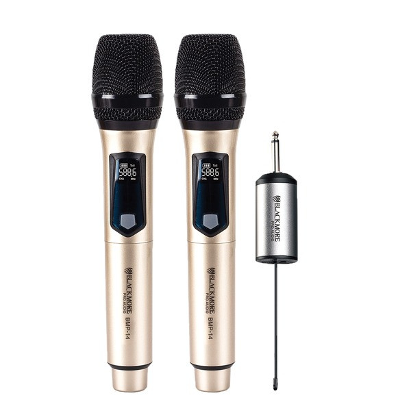 Bmp-14 Dual Handheld Rechargeable Wireless Uhf Microphone System SMSNBMP14 By Petra