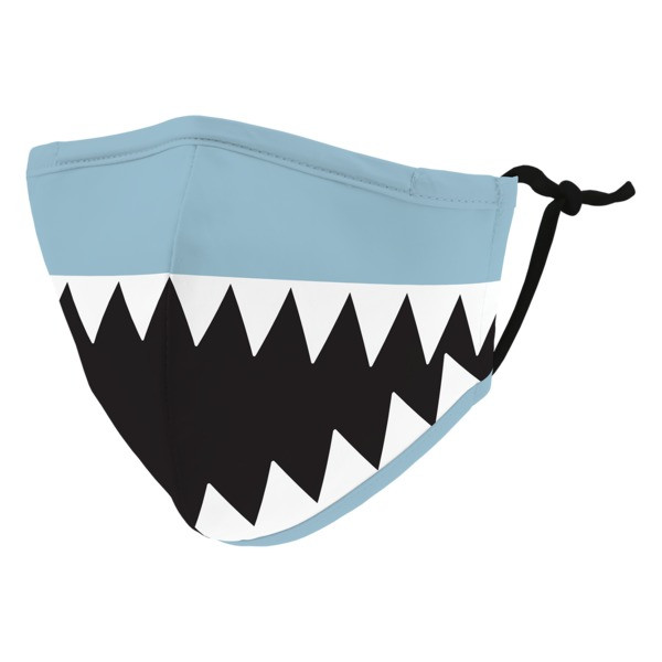 Kid'S Reusable/Washable Cloth Face Mask With Filter Pocket (Shark Tooth) WDS554111 By Petra