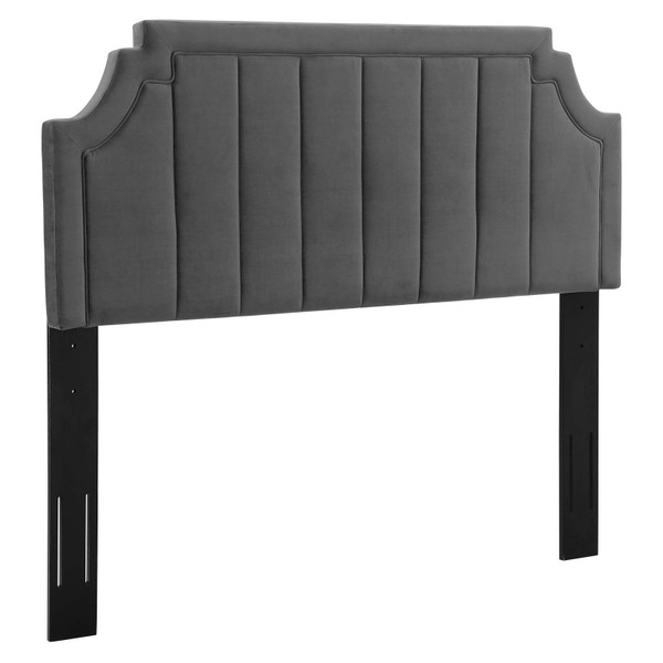 Modway Alyona Channel Tufted Performance Velvet Full/Queen Headboard MOD-6347-CHA