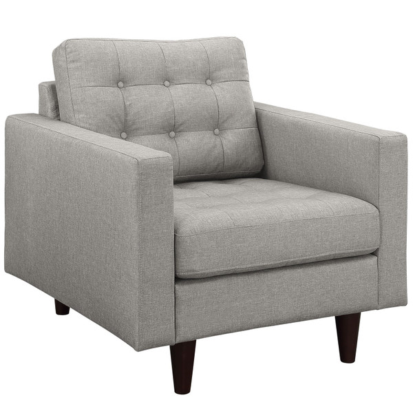 Modway Empress Upholstered Armchair - Light Gray EEI-1013-LGR