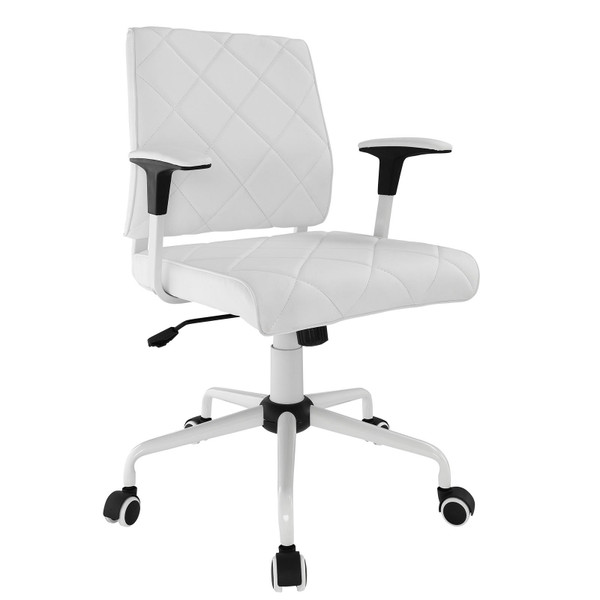 Modway Lattice Vinyl Office Chair - White EEI-1247-WHI