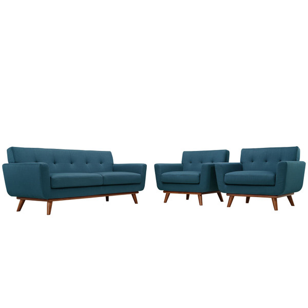 Modway Engage Armchairs and Loveseat - (Set of 3) - Azure EEI-1347