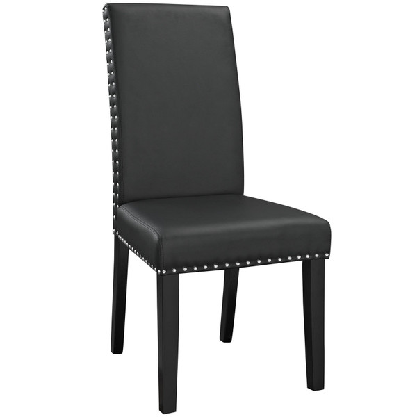 Modway Parcel Dining Vinyl Side Chair - Black EEI-1491-BLK