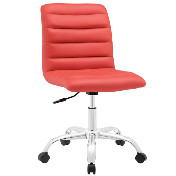 Modway Ripple Armless Mid Back Office Chair - Red EEI-1532-RED
