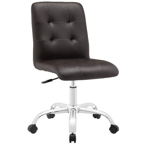 Modway Prim Armless Mid Back Office Chair EEI-1533-BRN