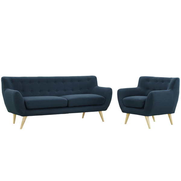 Modway Remark 2 Piece Living Room Set - Azure EEI-1784-AZU-SET