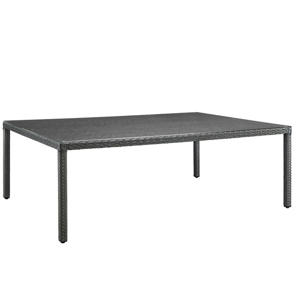 Modway Sojourn 90" Outdoor Patio Dining Table - Chocolate/ EEI-1933-CHC