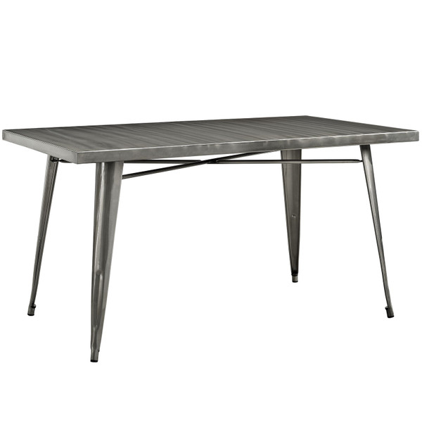 Modway Alacrity Metal Dining Table - Gunmetal EEI-2033-GME