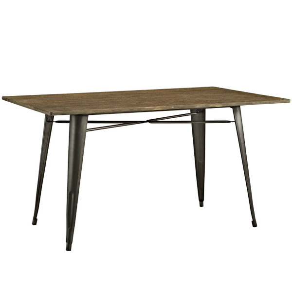 Modway Alacrity 59" Rectangle Wood Dining Table EEI-2034-BRN