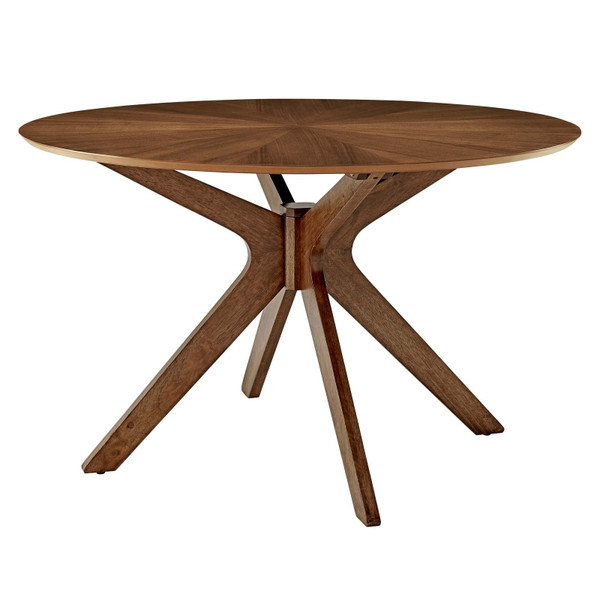 Modway Crossroads 47" Round Wood Dining Table EEI-3847-WAL