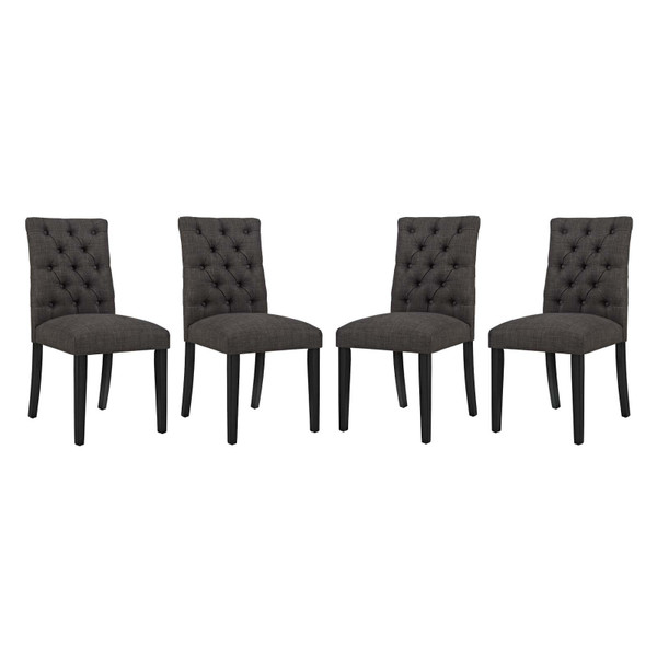 Modway Duchess Dining Chair Fabric Set Of 4 EEI 3475 BRN