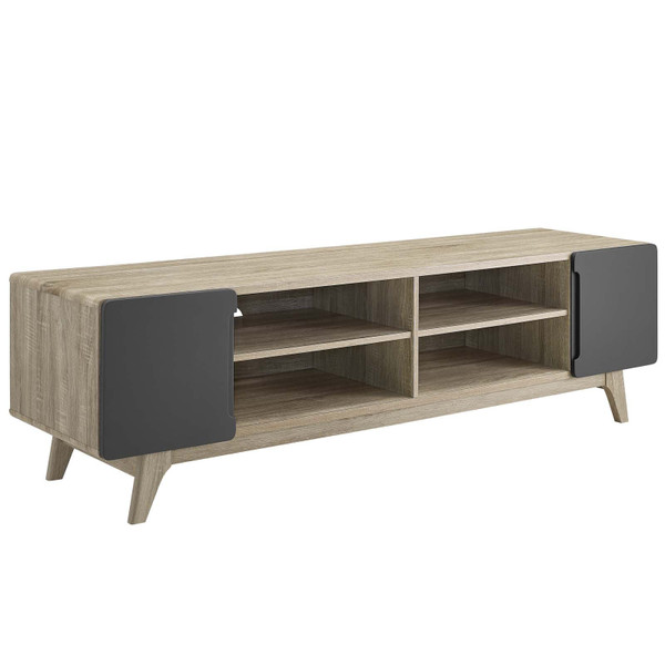 Modway Tread 70 Media Console Tv Stand EEI 3306 NAT GRY