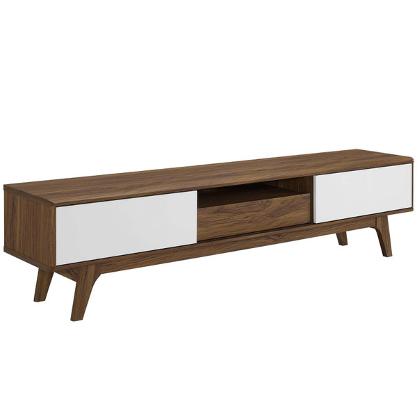 Modway Envision 70 Media Console Wood Tv Stand EEI 3304 WAL WHI