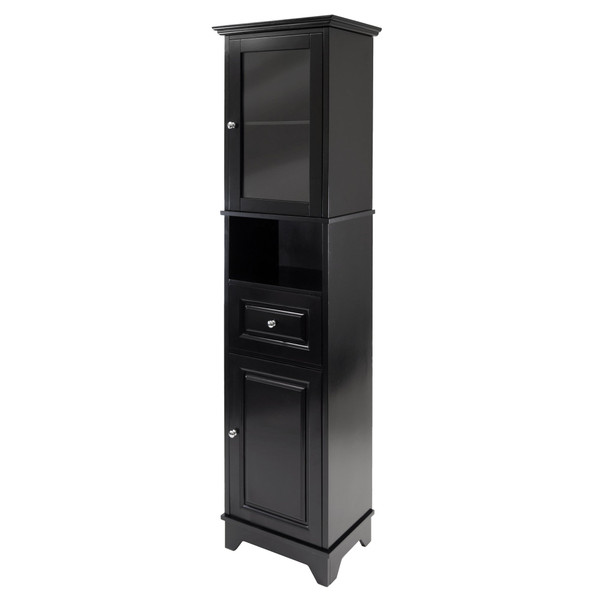 Winsome Alps Tall Cabinet With Glass Door And Drawer 20871