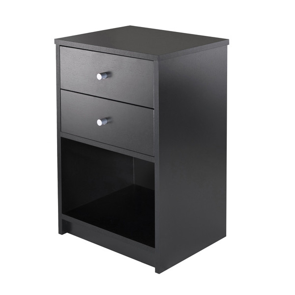 Winsome Ava Accent Table With 2 Drawers In Black Finish 20936
