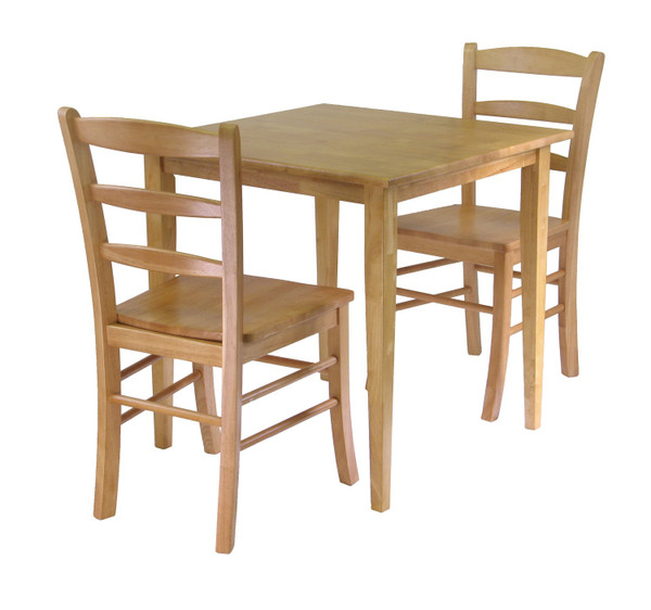 Winsome Groveland 3 Piece Dining Set, Square Table With 2 Chairs 34330