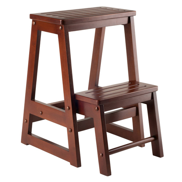 Winsome Step Stool - Antique Walnut 94022