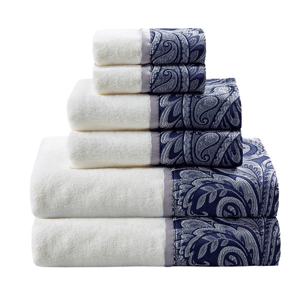 Aubrey 6 Piece Jacquard Towel Set By Madison Park MP73-7451