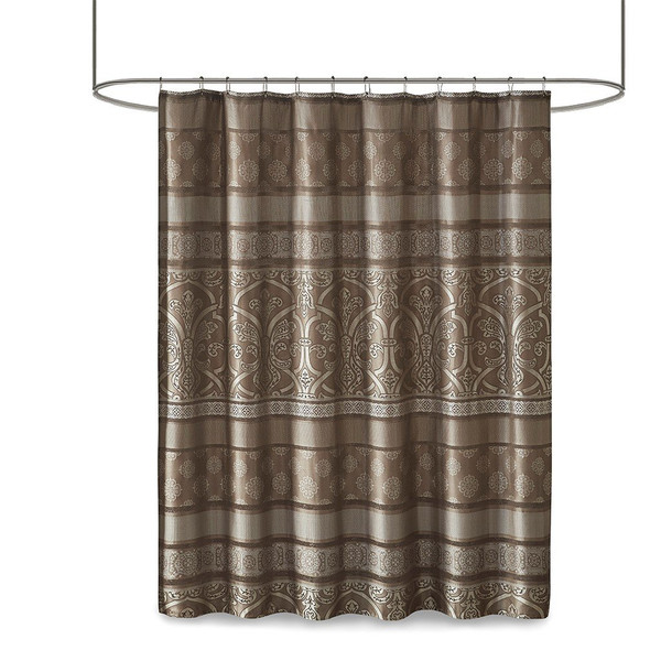 Madison Park Essentials Zara 100% Polyester Jacquard Shower Curtain Mpe70-883 MPE70-883 By Olliix