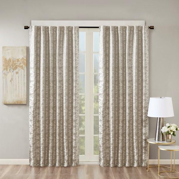 Sunsmart Cassius Marble Jacquard Total Blackout Rod Pocket/Back Tab Curtain Panel Ss40-0097 SS40-0097 By Olliix
