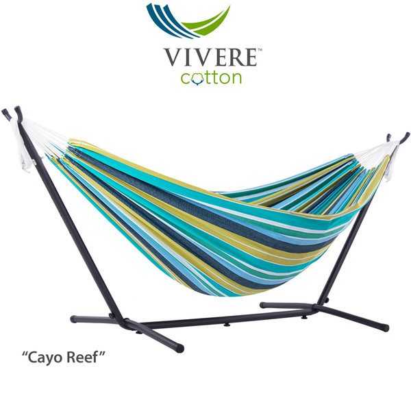 Combo - Double Cayo Reef Hammock With Stand (9Ft) UHSDO9-29 By Vivere