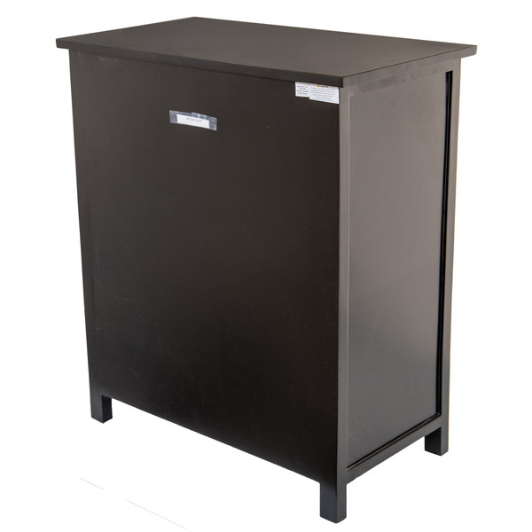 Black Wooden Cabinet With 3 Basket Weave Drawers And 2 Door Bottom Storages 383041 By Homeroots