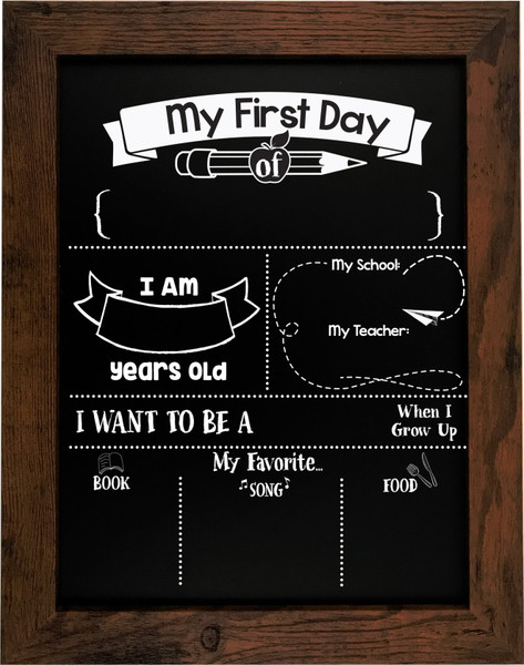 11 X 14 My First Day Chalkboard Combo Kit 384080 By Homeroots