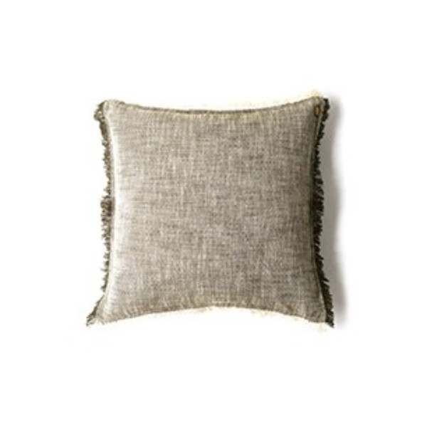 (Set Of 2) Khaki Green Soft Chambray Accent Pillows 384424 By Homeroots