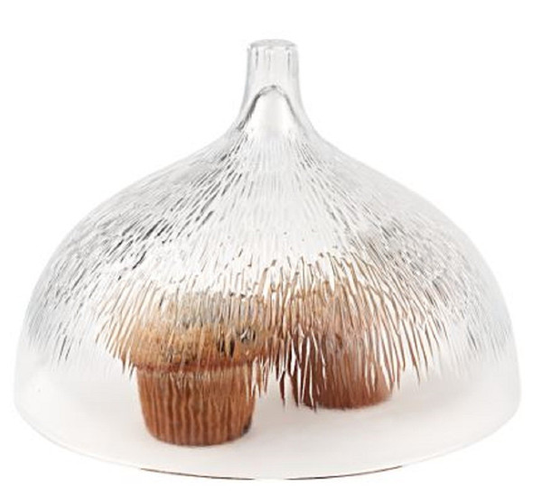 Unique Textured Glass Cake Dome 386766 By Homeroots