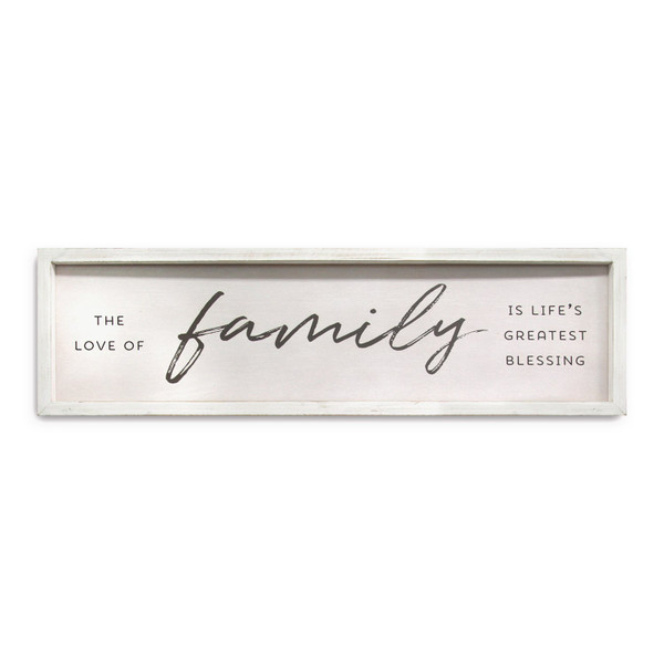 28" X 1" X 8" White And Black Family Is Life'S Greatest Blessings Wall Art 321253 By Homeroots