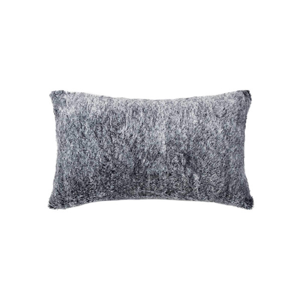 12" X 20" X 5" Modern Gray Mix Belton Faux Fur - Pillow 328319 By Homeroots