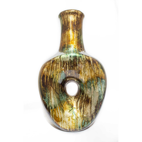 14.5" Black Ceramic Table Vase 328653 By Homeroots