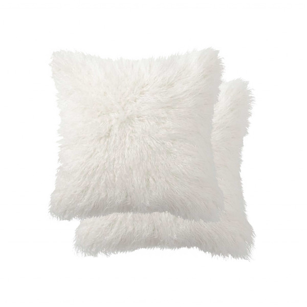 18" X 18" X 5" Off White, Faux Fur - Pillow 2-Pack 332242 By Homeroots