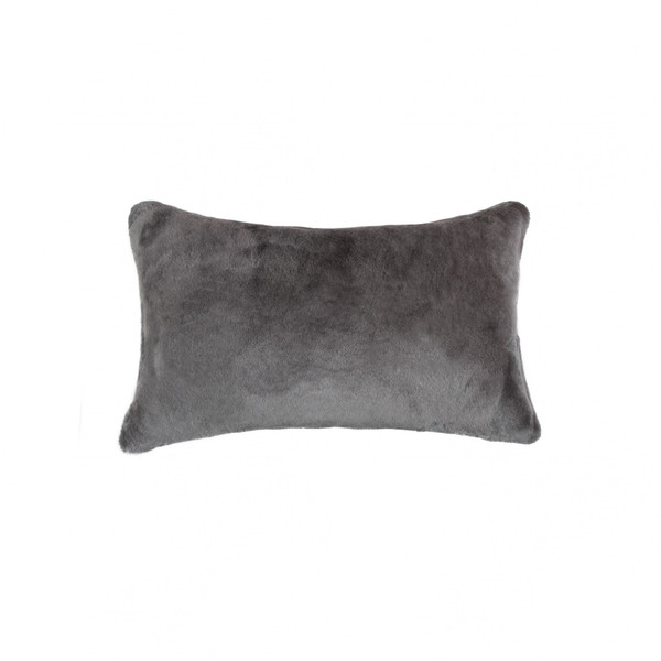 12" X 20" X 5" Grey Sheepskin - Pillow 332286 By Homeroots