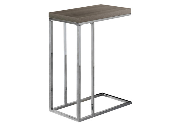 18.25" X 10.25" X 25.25" Dark Taupe, Particle Board, Metal - Accent Table 333125 By Homeroots