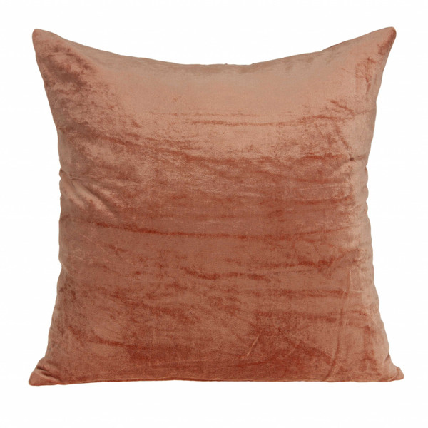 18" X 7" X 18" Transitional Orange Solid Pillow Cover With Poly Insert 334002 By Homeroots