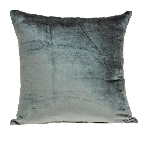 20" X 7" X 20" Transitional Charcoal Solid Pillow Cover With Poly Insert 334010 By Homeroots