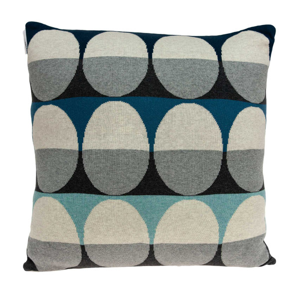 20" X 7" X 20" Transitional Gray And Blue Pillow Cover With Poly Insert 334053 By Homeroots