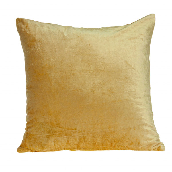 20" X 7" X 20" Transitional Yellow Solid Pillow Cover With Down Insert 334194 By Homeroots