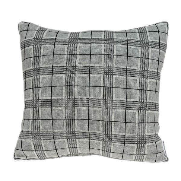 20" X 7" X 20" Elegant Gray Pillow Cover With Down Insert 334218 By Homeroots