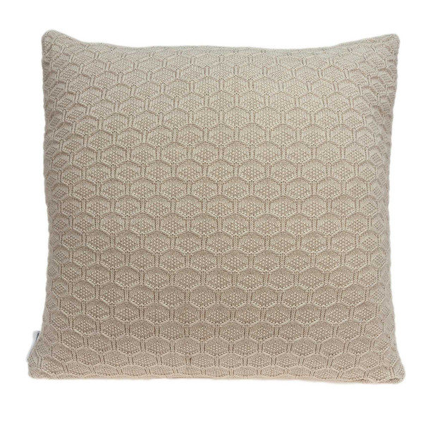 20" X 7" X 20" Elegant Transitional Tan Accent Pillow Cover With Down Insert 334274 By Homeroots
