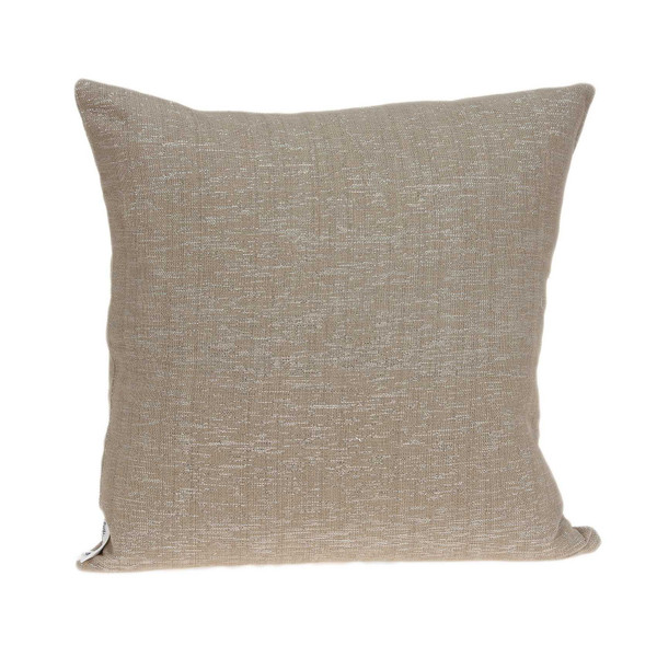 20" X 7" X 20" Elegant Tan Pillow Cover With Down Insert 334285 By Homeroots
