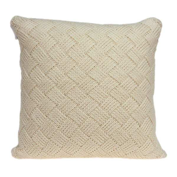 20" X 7" X 20" Transitional Beige Pillow Cover With Down Insert 334288 By Homeroots
