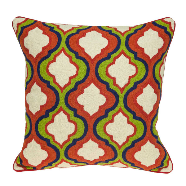 20" X 7" X 20" Handmade Traditional Multicolored Pillow Cover With Down Insert 334348 By Homeroots